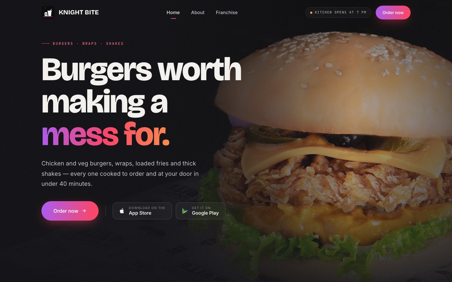 Knight Bite website